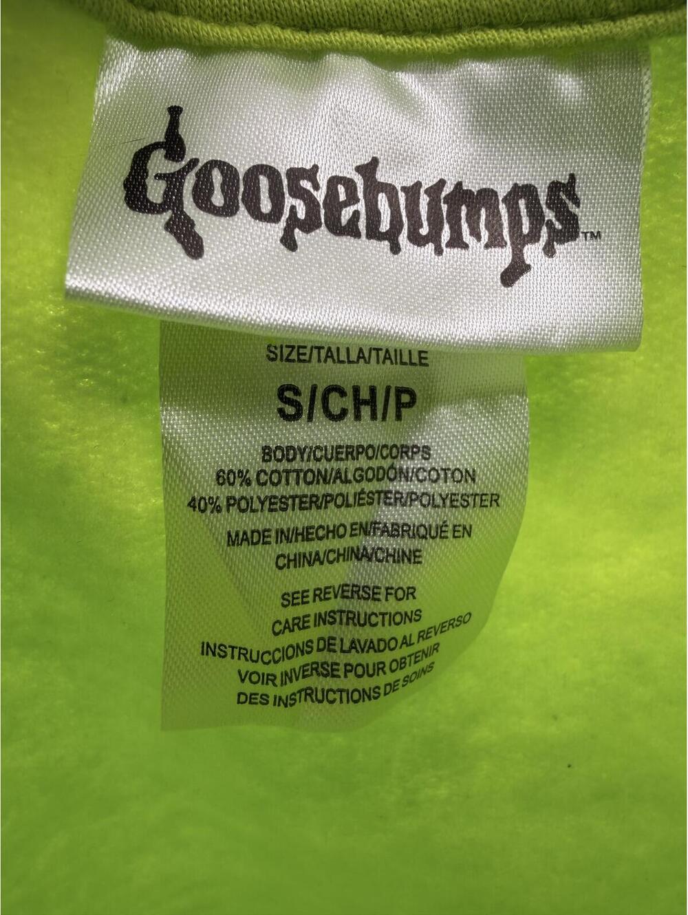 Goosebumps‎ S/CH/P Neon Green Graphic Crewneck Sweatshirt Vintage Style - Picture 3 of 6